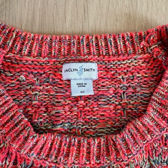 Jaclyn Smith Pink / Orange Sweater Size Small - Picture 2 of 3